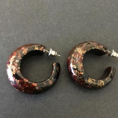 Vintage chunky hoop earrings