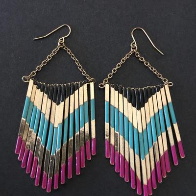 Super cute vintage boho statement earrings