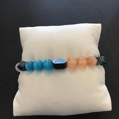 Cute stitch stretch bracelet with faux moon glow beads