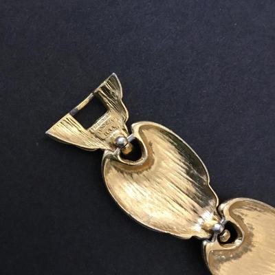 Vintage Galbani gold leaf link bracelet