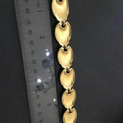 Vintage Galbani gold leaf link bracelet