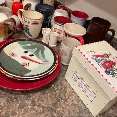 Large lot of mugs