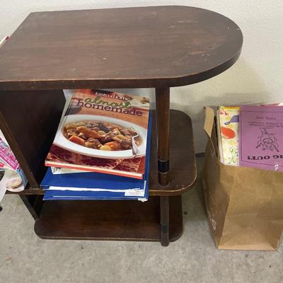Cute table with magazine rack, and storage