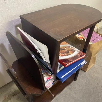 Cute table with magazine rack, and storage