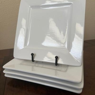 Sale Photo Thumbnail #101: Gallery tabletops white salad plates, set of 4. 11x11”