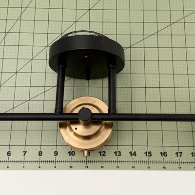 Sale Photo Thumbnail #106: Lightning Modern light fixtures, black and gold. No shades. 22 in.