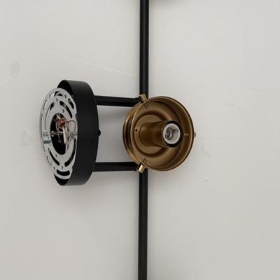 Sale Photo Thumbnail #105: Lightning Modern light fixtures, black and gold. No shades. 22 in.