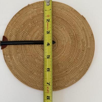 Sale Photo Thumbnail #136: Japanese style round wicker fan