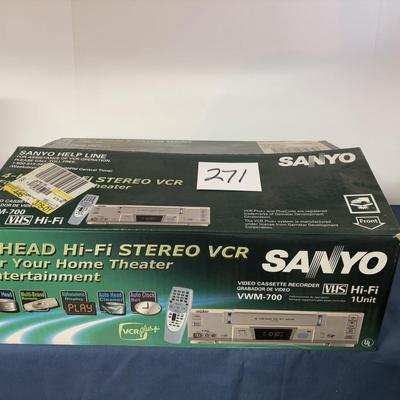 New in Box Sanyo VCR