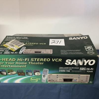 New in Box Sanyo VCR