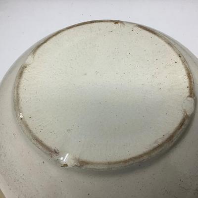 Sale Photo Thumbnail #53: You get two pottery mixing / serving bowls.  Gray and brown both in good condition. Brown one is signed by the potter.