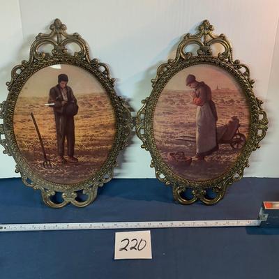 Vintage Pictures in Metal Frames