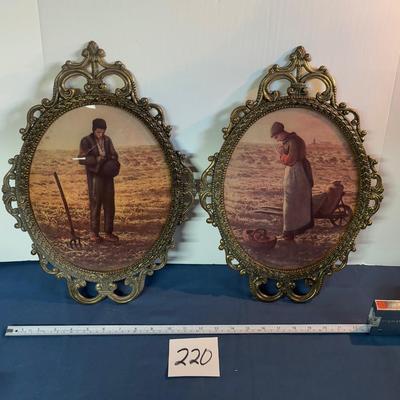 Vintage Pictures in Metal Frames