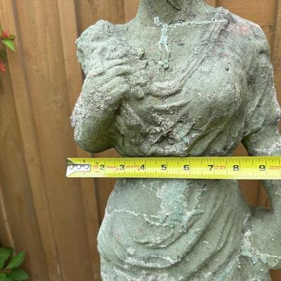 Vintage Weathered Terracotta Garden Statue – Classical Lady