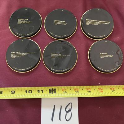 Old Car Tin Coaster Set