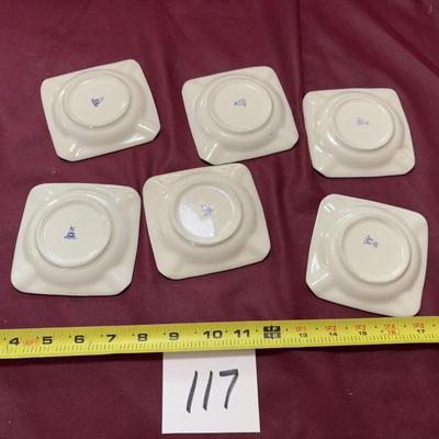 Vintage Porcelain Car Ashtray Set