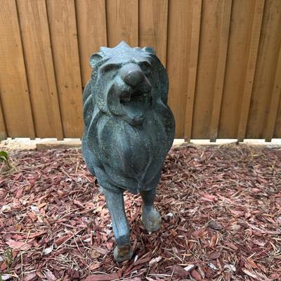 Large Fellini Bronze Lion Garden Sculpture