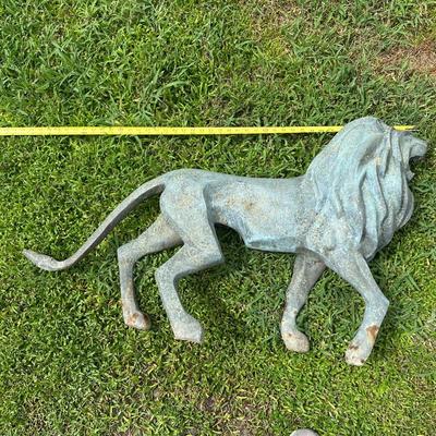 Large Fellini Bronze Lion Garden Sculpture