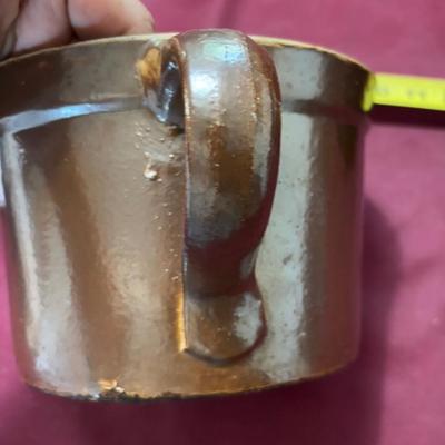 Antique Brown Stoneware Pitcher