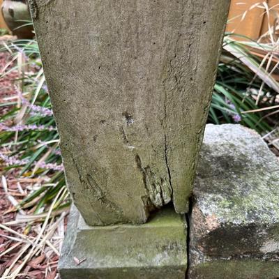 Elegant Cement Bust on Tall Pedestal – Classical Garden Statue (see description)