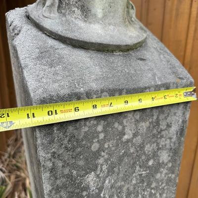 Elegant Cement Bust on Tall Pedestal – Classical Garden Statue (see description)