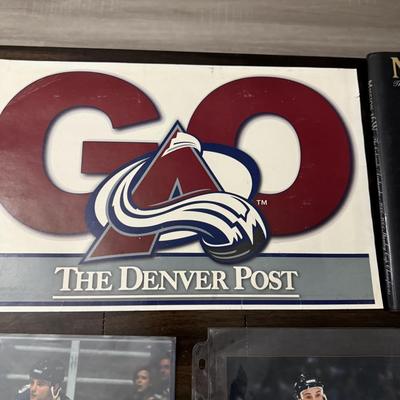 Two photos autographed with certificate authenticity Colorado avalanche