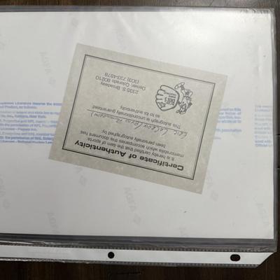 Two photos autographed with certificate authenticity Colorado avalanche