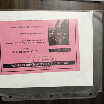 Two photos autographed with certificate authenticity Colorado avalanche