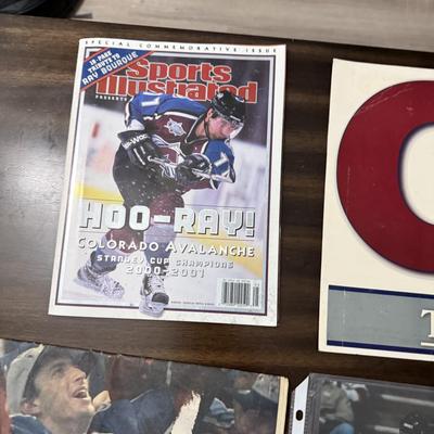 Two photos autographed with certificate authenticity Colorado avalanche