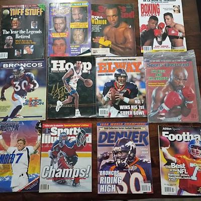 Boxing football hockey magazines