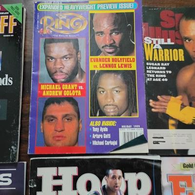 Boxing football hockey magazines
