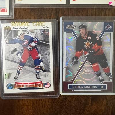 Autographed Avalanche picture with hockey cards