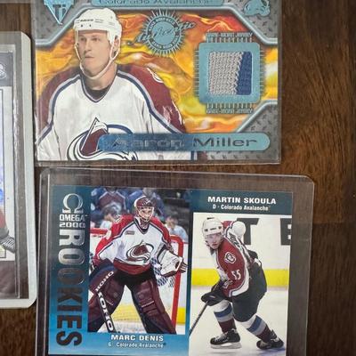 Autographed Avalanche picture with hockey cards