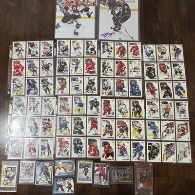 Autographed Avalanche picture with hockey cards