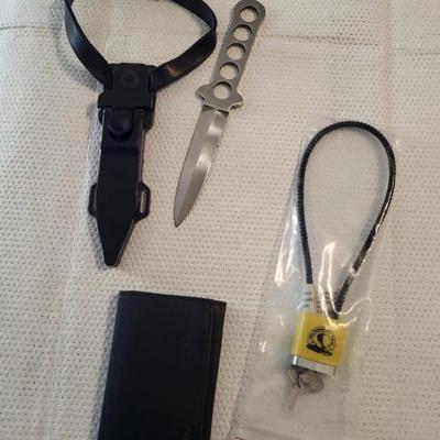 Knife, bike lock ,dnky billfold