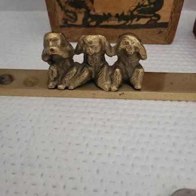 Small trinket boxes, harmonica.,Stamp holder,advertising mirror, whistle
