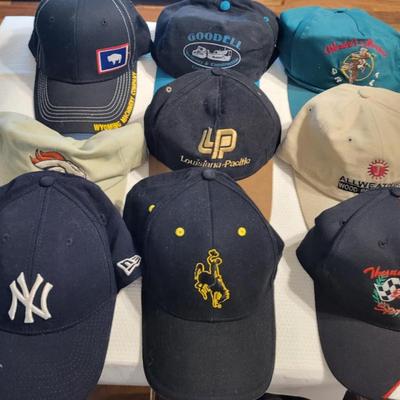 9 baseball caps