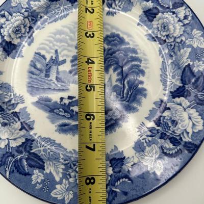Wood & Sons England - Enoch Wood’s “English Scenery” Blue & White Transferware – Platter & Plates Set