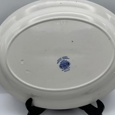 Wood & Sons England - Enoch Wood’s “English Scenery” Blue & White Transferware – Platter & Plates Set