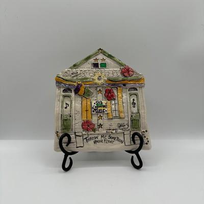 Ceramic House Float “Throw Me Somethin” by Jenise