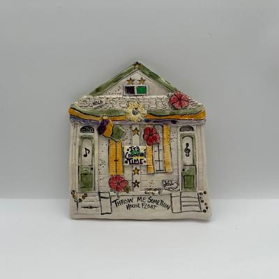 Ceramic House Float “Throw Me Somethin” by Jenise