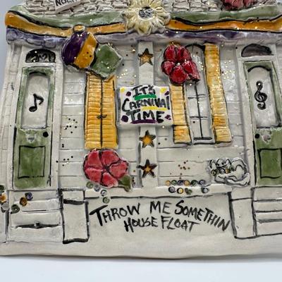 Ceramic House Float “Throw Me Somethin” by Jenise