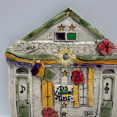 Ceramic House Float “Throw Me Somethin” by Jenise