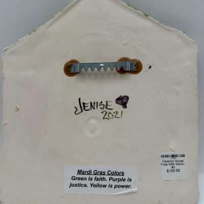 Ceramic House Float “Throw Me Somethin” by Jenise