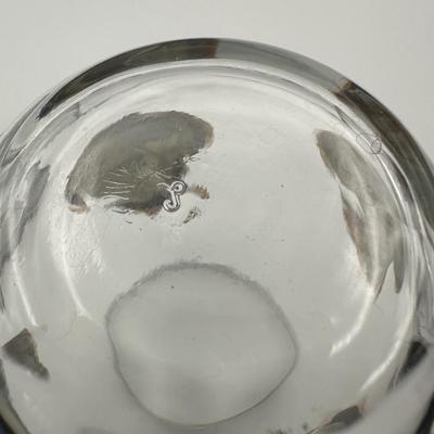 Hand-painted Oyster Libbey Wine Glasses - Set of 4