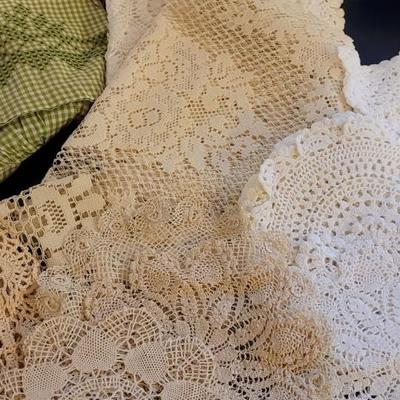 VINTAGE APRONS, DOILIES AND MORE