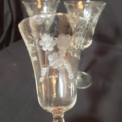 37 Piece Etched Stemware (B2-KD)