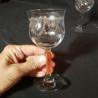 37 Piece Etched Stemware (B2-KD)