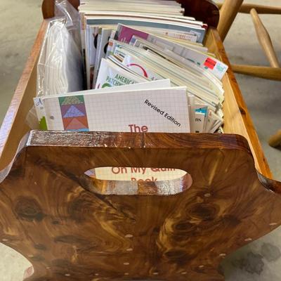 Wood magazine holder
