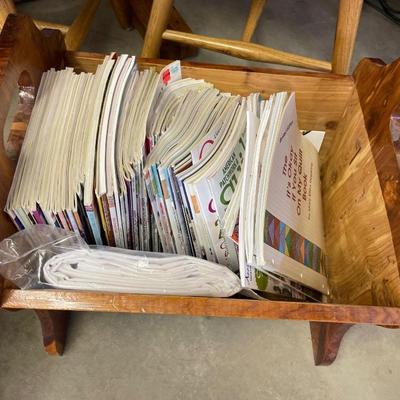 Wood magazine holder
